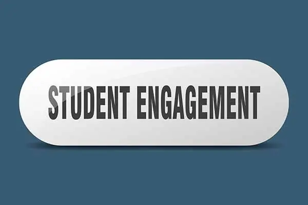 A sign with the words Student Engagement.