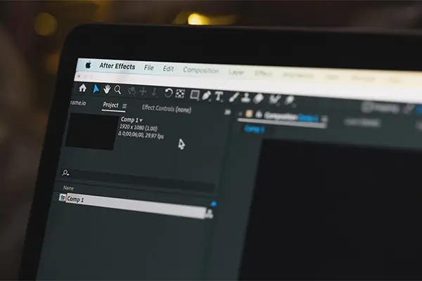 adobe after effects on screen
