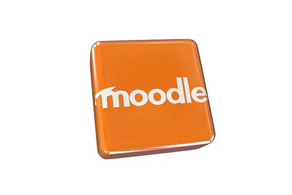 The orange Moodle logo.